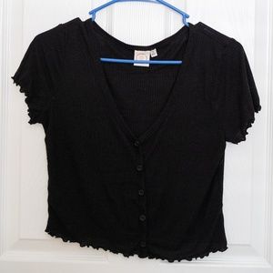 Black (slight) crop top